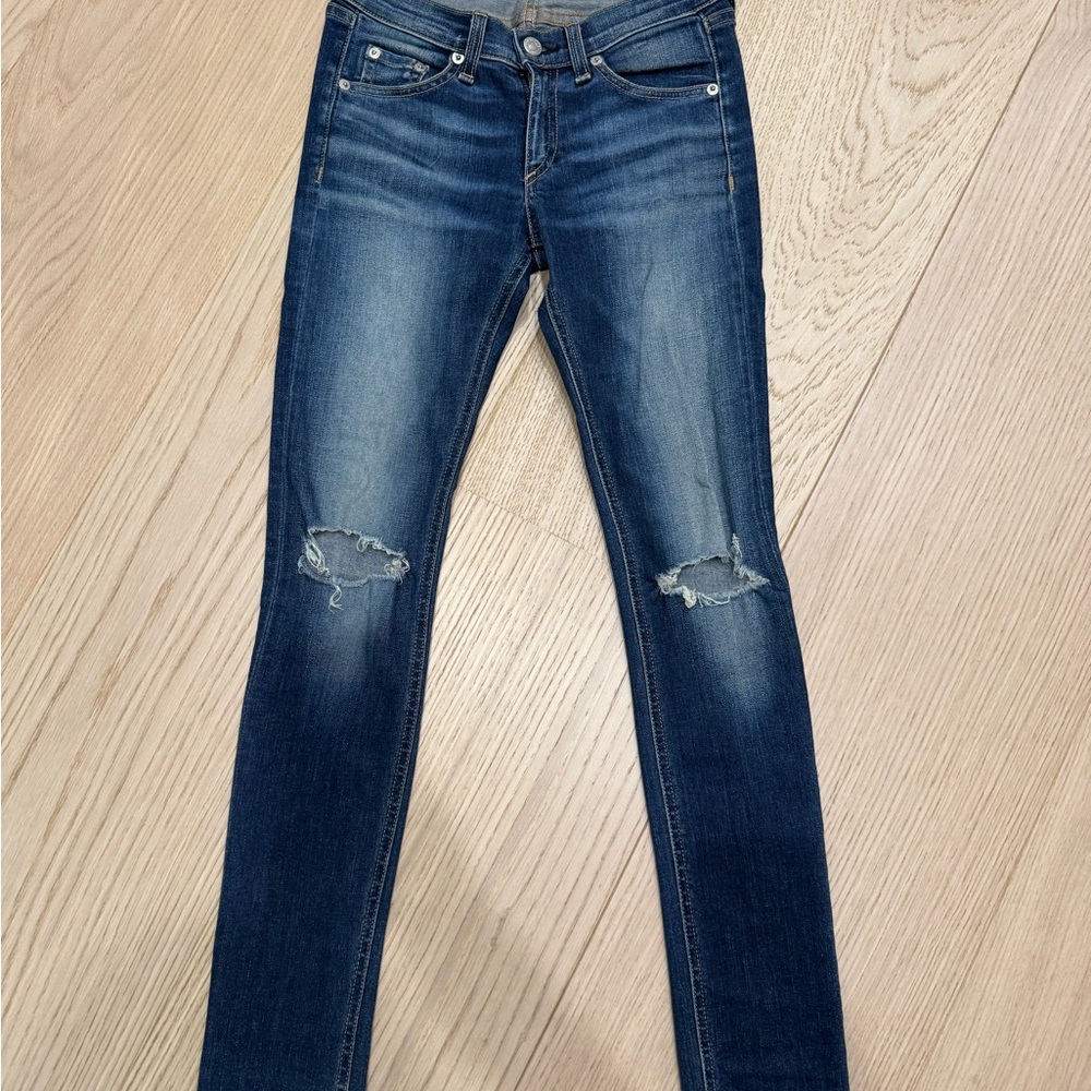 Rag and bone Women's Blue Distressed Jeans skinny Jean size 24